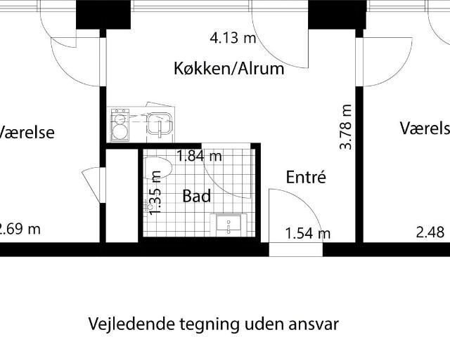 2 værelses lejlighed i Valby