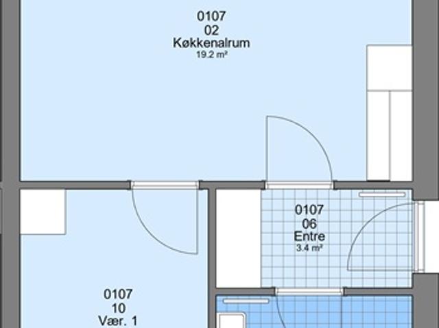 2 værelses lejlighed på 44 m2, Oksbøl, Ribe