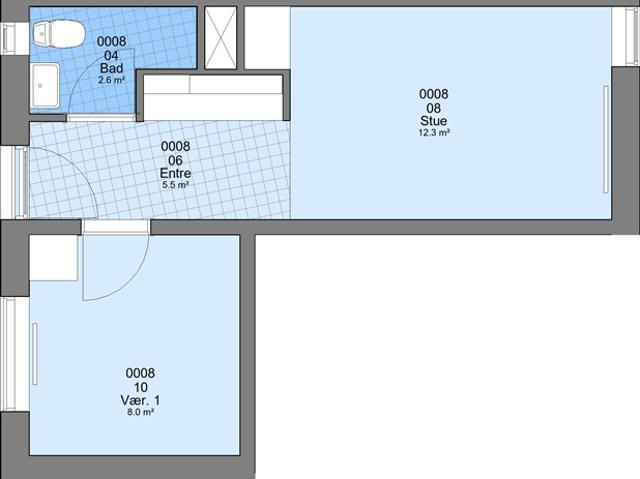 2 værelses lejlighed på 48 m2, Viborg