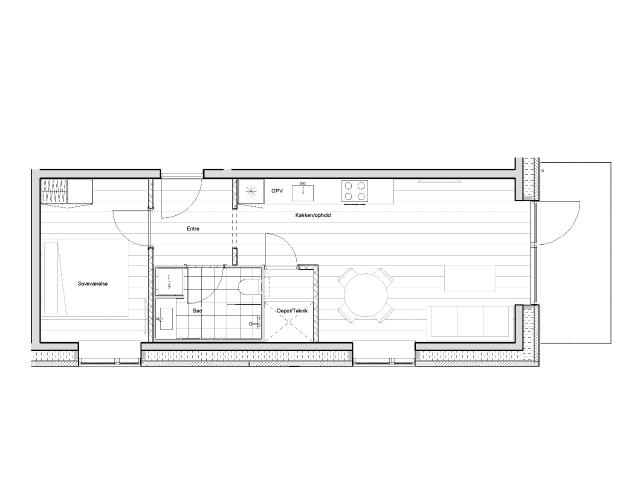 2 værelses lejlighed på 59 m²