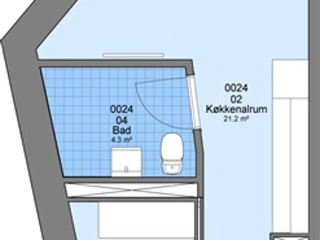 2 værelses lejlighed på 50 m2, Esbjerg, Ribe
