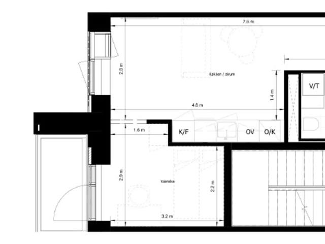 2 værelses lejlighed på 51 m²
