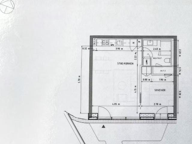 2 værelses lejlighed på 64 m²