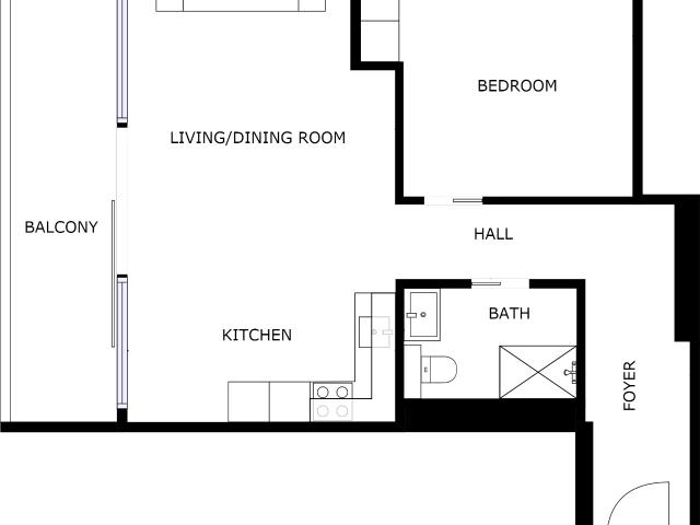 2 værelses lejlighed på 65 m²