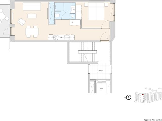 2 værelses lejlighed på 66 m²