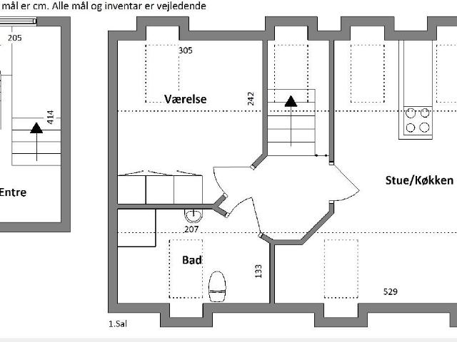 2 værelses lejlighed på 68 m²