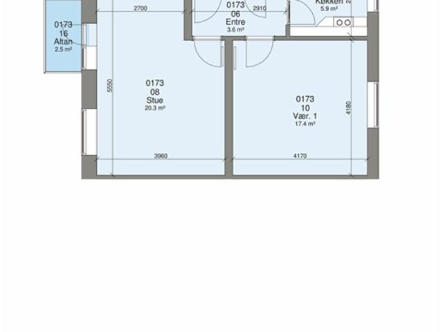 2 værelses lejlighed på 60 m2, Silkeborg, Aarhus