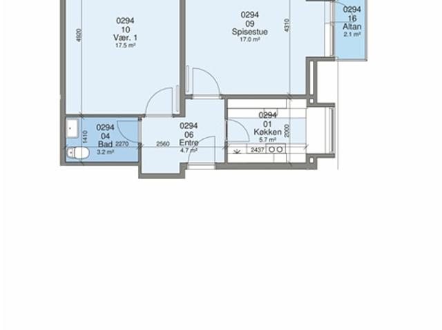 2 værelses lejlighed på 62 m2, Silkeborg, Aarhus