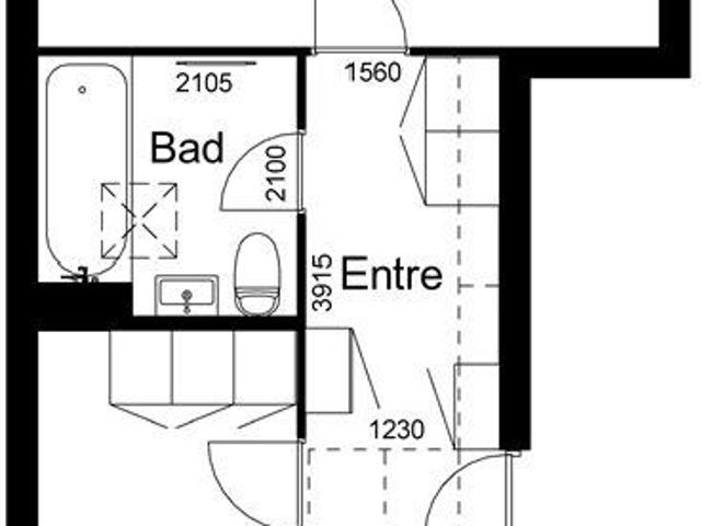2 værelses lejlighed på 62 m²