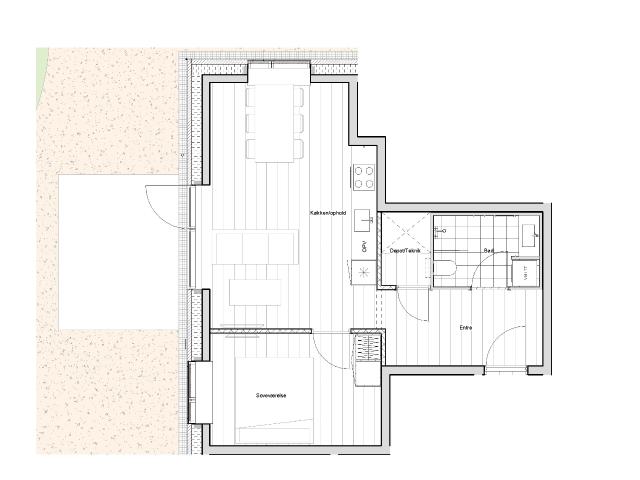 2 værelses lejlighed på 62 m²