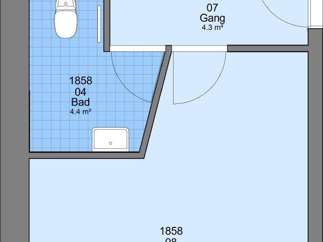 2 værelses lejlighed på 63 m²