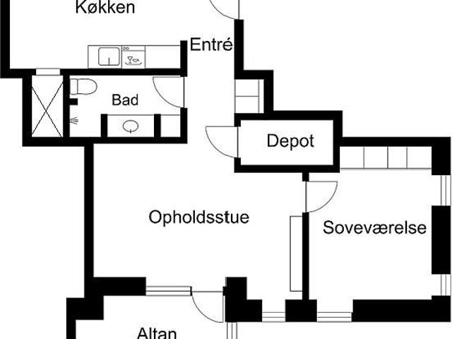 2 værelses lejlighed på 97 m²