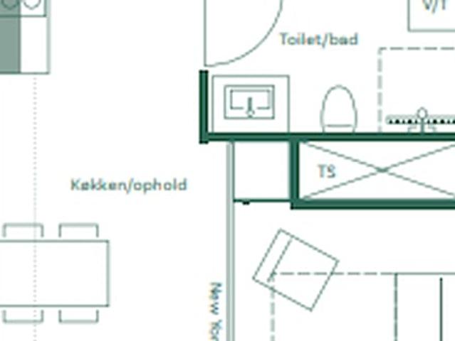 2 værelses lejlighed Saltholmsgade, 8000 Aarhus C