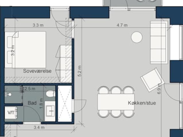 2 værelses lejlighed Østre Havnepark, 9000 Aalborg