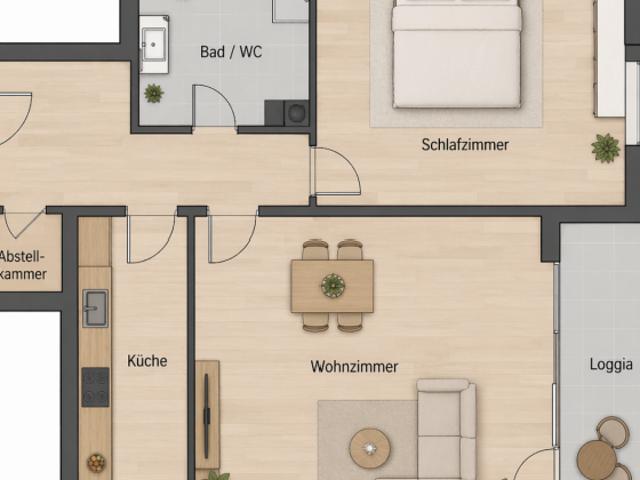 2 Zi. Wohnung mit Balkon, Aufzug, Stellplatz – ideal für junge Paare