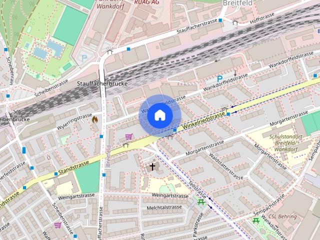 2 Zimmer, 51 m², 1. Stock