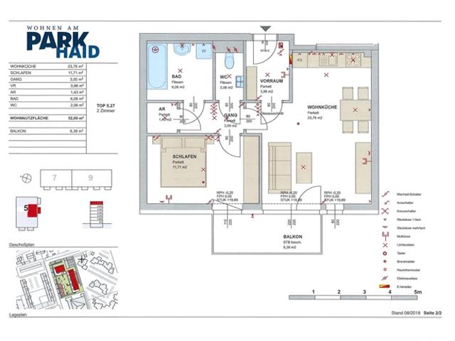 2 Zimmer Wohnung mit Balkon in Wohnen am Park Haid zu vermieten