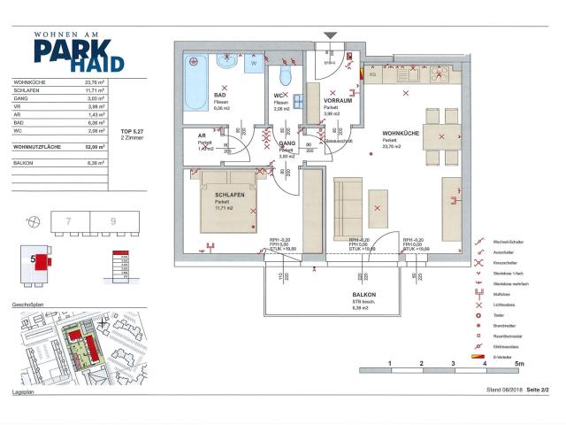 2 Zimmer Wohnung mit Balkon in Wohnen am Park Haid zu vermieten