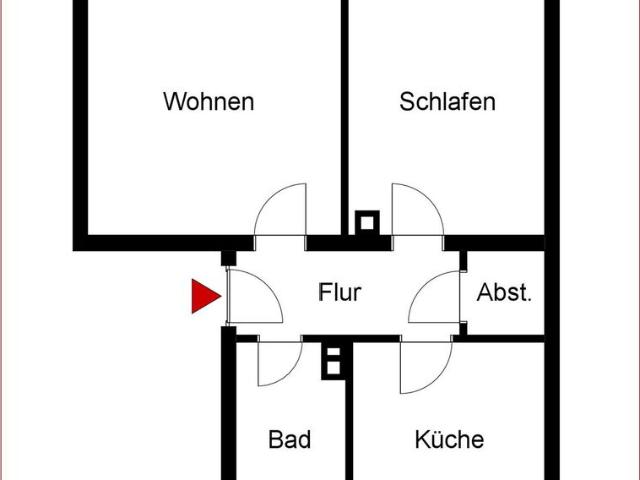 2 Zimmer Wohnung mit großer Wohnküche, Balkon und Gemeinschaftsgarten