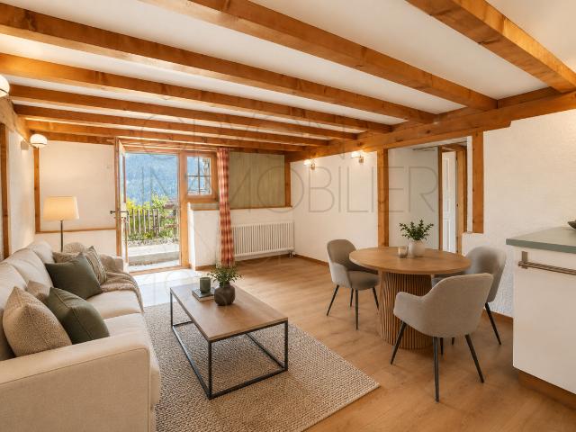 2 Zimmer Wohnung im Zentrum von Gryon, alles fußläufig erreichbar
