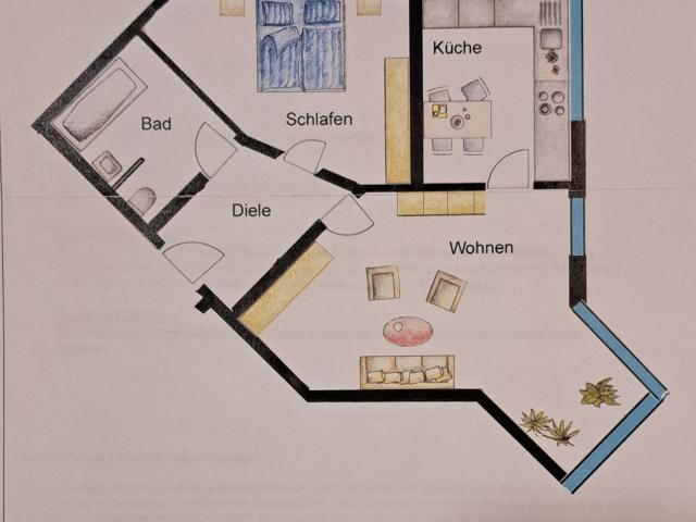 2 Zimmer Wohnung 52 m TG Platz.Provisionsfrei