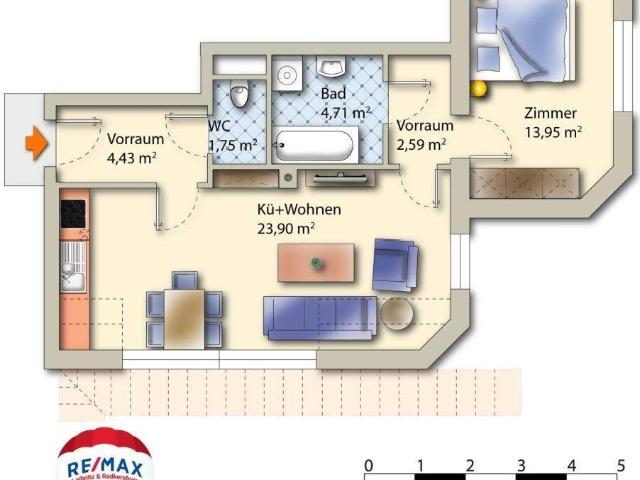 2 Zimmer Dachgeschosswohnung mit KFZ Abstellplatz in erhöhter Lage bei Wildon
