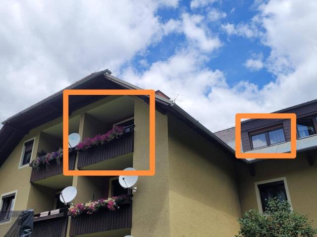 2 Zimmer Dachwohnung mit Loggia und Garten