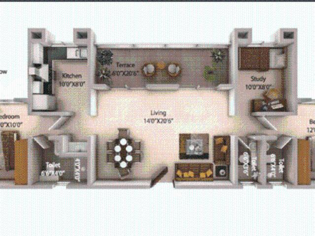 2.5 BHK Apartment in Wagholi for resale Pune. The reference number is 20120812