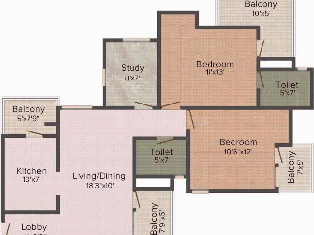 2.5 BHK Apartment in Noida Extension for rent Greater Noida. The reference number is 17538194