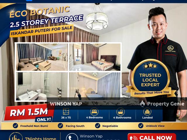 2.5 Storey Superlink House Eco Botanic Iskandar Puteri Unblock View