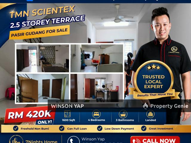 2.5 Storey Terrace Taman Scientex Pasir Gudang Can Full Loan Freehold