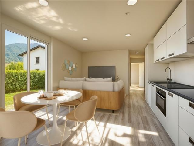 2,5 Zimmer mit Garten in Stabio in einem neuen Gebäude