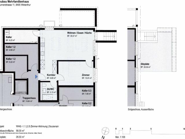 2.5 Zimmer Neubauwohnung mit Sitzplatz
