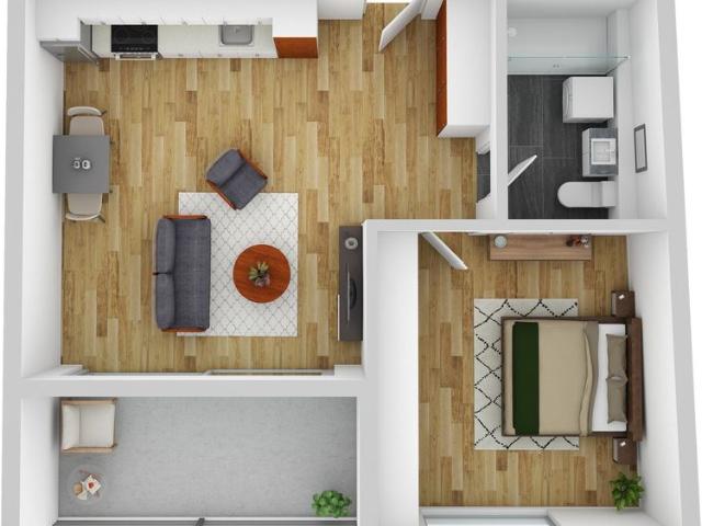 2.5 Zimmer, 53 m², 4. Stock