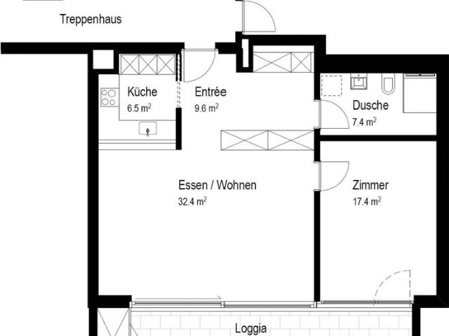 2.5 Zimmer, 73 m², EG