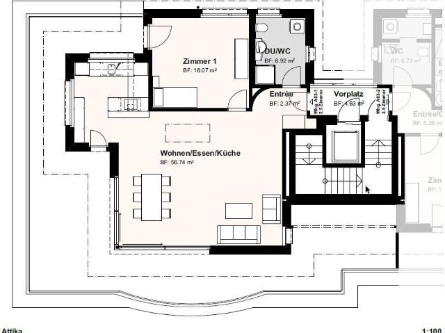 2.5 Zimmer, 84 m²