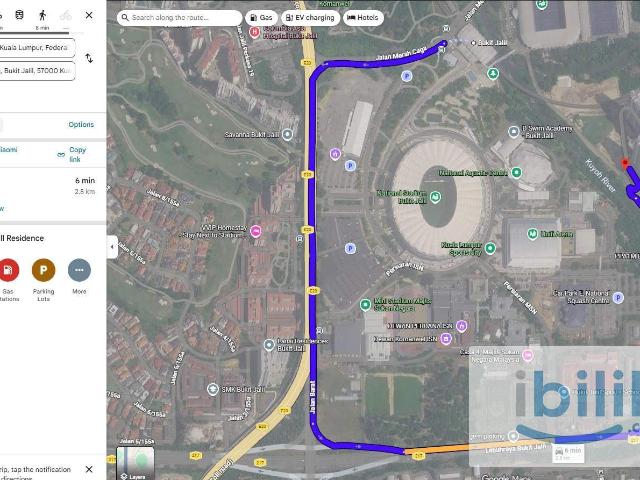 2.5m deposit, grab 10mins to lrt bukit jalil, medium room full furnis with a/c
