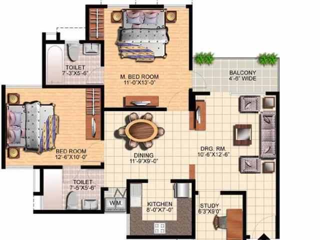 2BHK for sale in Today Ridge Residency, Sector 135, Noida P10720