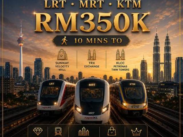 2Stop to MidvalleyWalk to LRT MRT KTM23R 10min to MidvalleyTRX