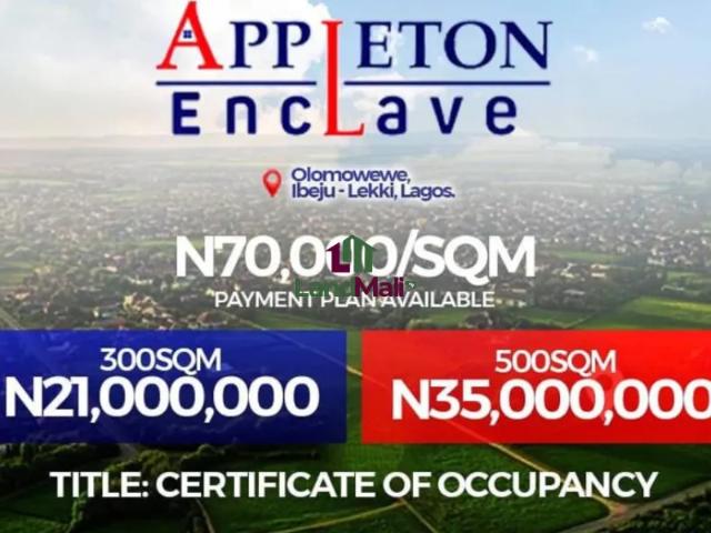 300sqm dry land for sale in ibeju lekki