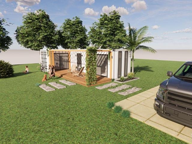 30 m2 Kapalı 15 m2 Açık 1+1 Ultra Lüks Modifiye Konteyner Prefabrik Ev Modifiye Konteyner