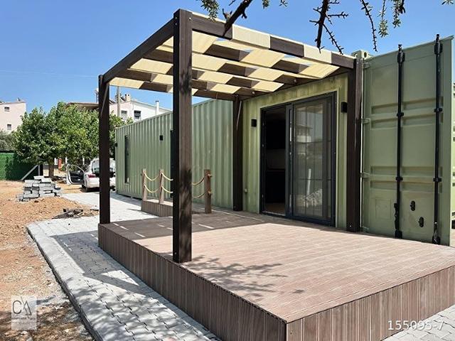 30 m2 Kapalı 15 m2 Açık 1+1 Ultra Lüks Modifiye Konteyner Prefabrik Ev