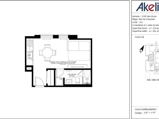 3195 Van Horne Studio Apartment for Rent at 3195 Av Van Horne, Montréal, QC H3S 1R3 Parc Kent
