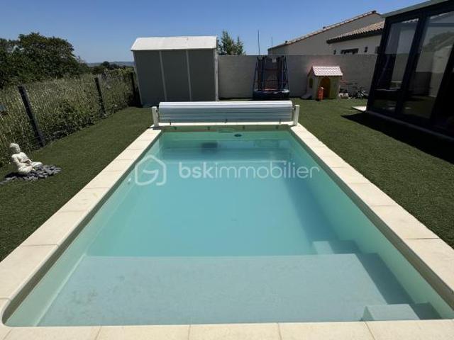34370 CAZOULS les BEZIERS VILLA PLAIN PIED CALME PAS DE VIS A VIS 3 CHAMBRES PISCINE PHOTOVOLTAIQUES 5 STATIONNEMENTS