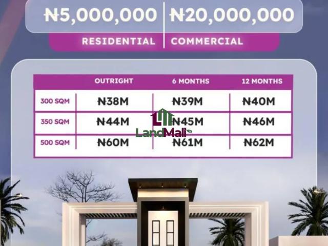 350sqm dry land for sale at ibeju lekki, lagos state