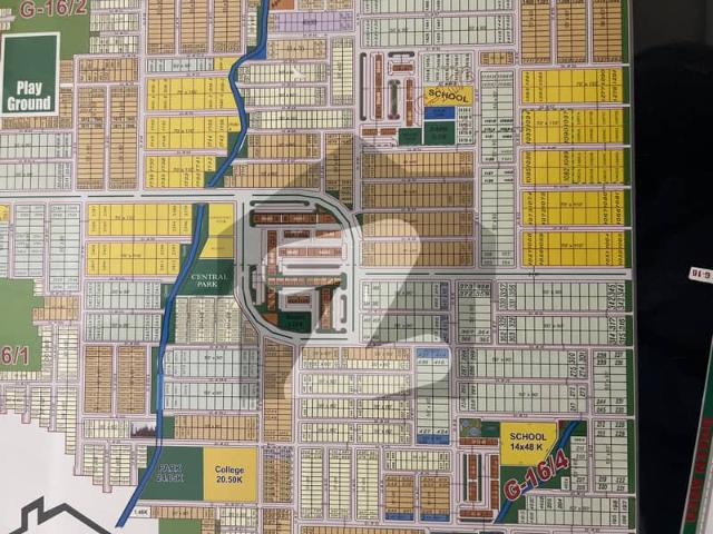 3580 Residential Plot 3 Side Corner for Sale Sector G 16/