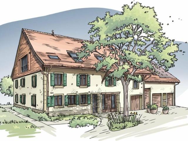 3 magnifiques logements à louer dans une ferme rénovée à Vuarrens