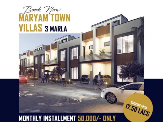 3 Marla Luxury Villa for sale in Maryam Town on easy Installments Lahore Wapda Town ID 92839