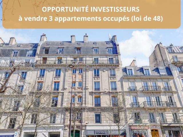 3 appartements loi de 48 de 2 pièces / GOBELINS