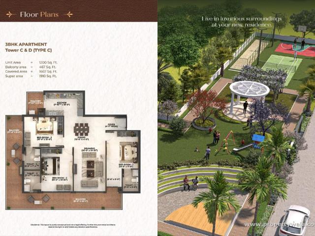 3 Bedroom Apartment for sale in Ambala Highway, Zirakpur